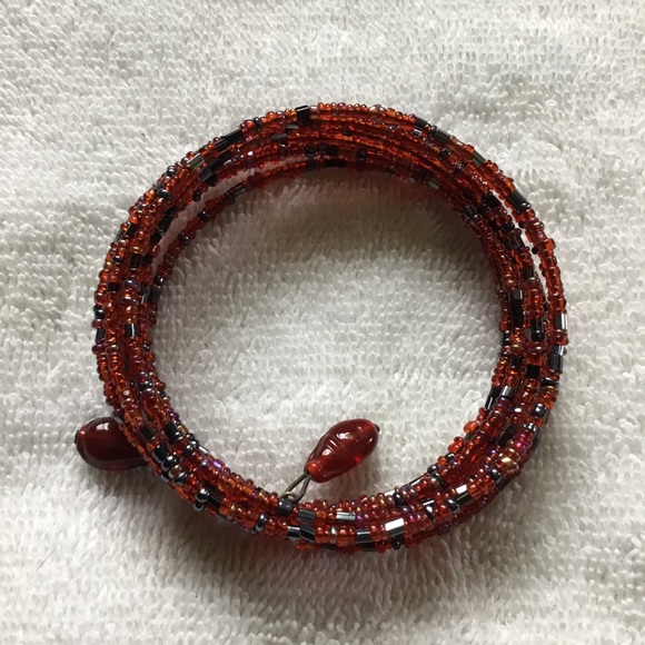 Glass bead wrap bracelet - Picture 2 of 4